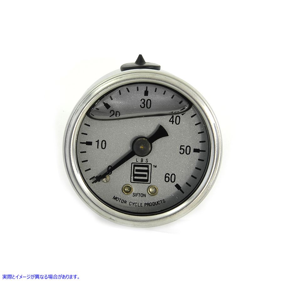 40-0569 液体封入油圧計 Liquid Filled Oil Pressure Gauge 取寄せ Vツイン (検索用／