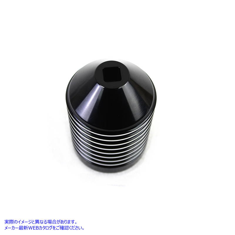 40-0988 生のアクセントを備えたフィン付きブラックアルマイトオイルフィルターキット Finned Black Anodized Oil Filter Kit wi