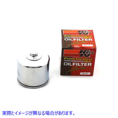 40-1720 K&N Spin On Hex Oil Filter Chrome 取寄せ Vツイン (検索用／ K&N KN-172C