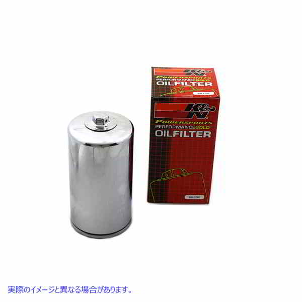 40-1730 K&N スピンオンヘックス オイルフィルター クローム K&N Oil Filter Chrome 取寄せ Vツイン (検索用／ K&N KN-173C