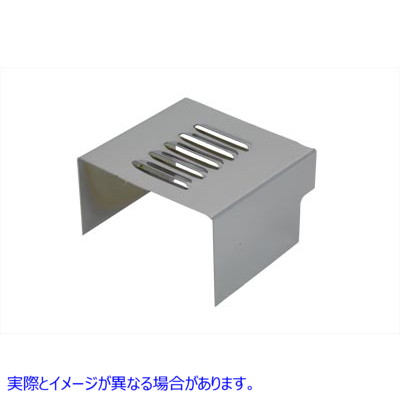 42-0003 Chrome Louvered Battery Side Cover 取寄せ Vツイン (検索用／ V-Twin