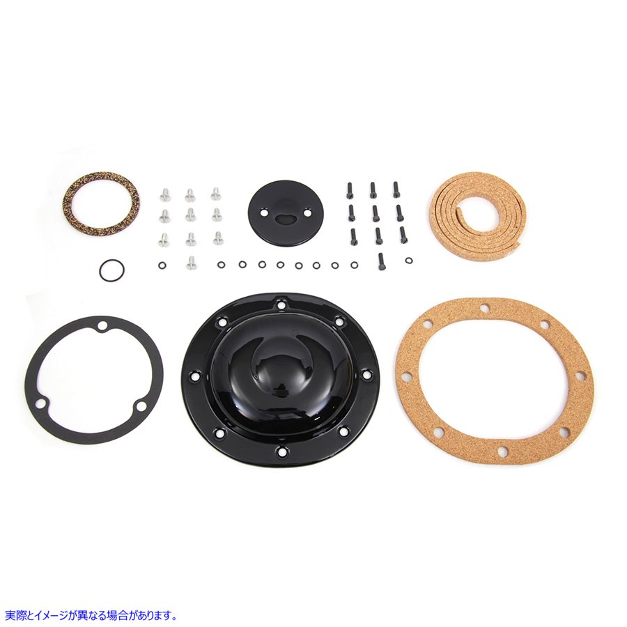 42-0048 ダービーカバーキット ブラック 取寄せ Vツイン Derby Cover Kit Black (検索用／