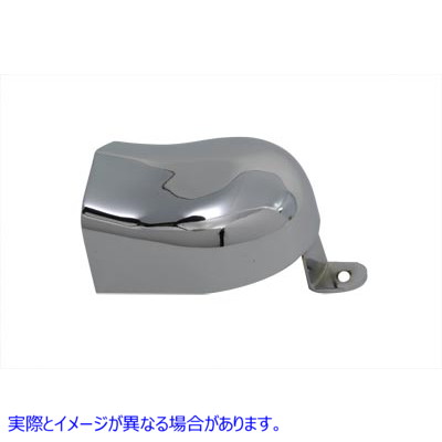 42-0052 タブ付きホーンカバー クローム 取寄せ Vツイン Horn Cover with Tab Chrome (検索用／