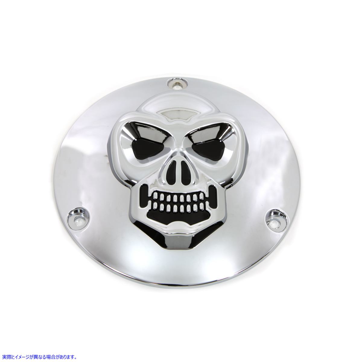 42-0091 スカルダービーカバークロム Skull Derby Cover Chrome 取寄せ Vツイン (検索用／ V-Twin