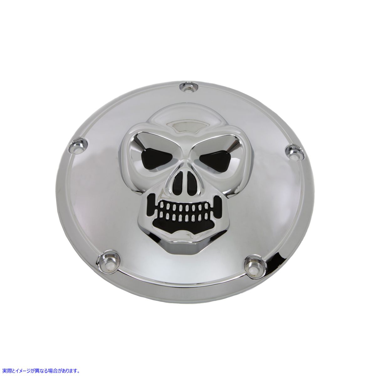 42-0092 スカル ダービー カバー クローム Skull Derby Cover Chrome 取寄せ Vツイン (検索用／