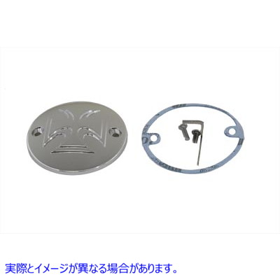 42-0177 レッドバロン クロスイグニッションシステムカバー 2ホール クローム Red Baron Cross Ignition System Cover 2-Hole Ch