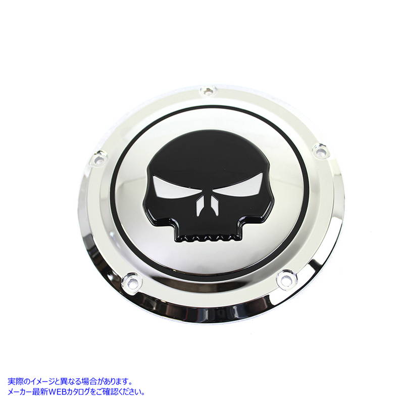 42-0269 クローム 5 ホール スカル ダービー カバー Chrome 5 Hole Skull Derby Cover 取寄せ Vツイン (検索用／