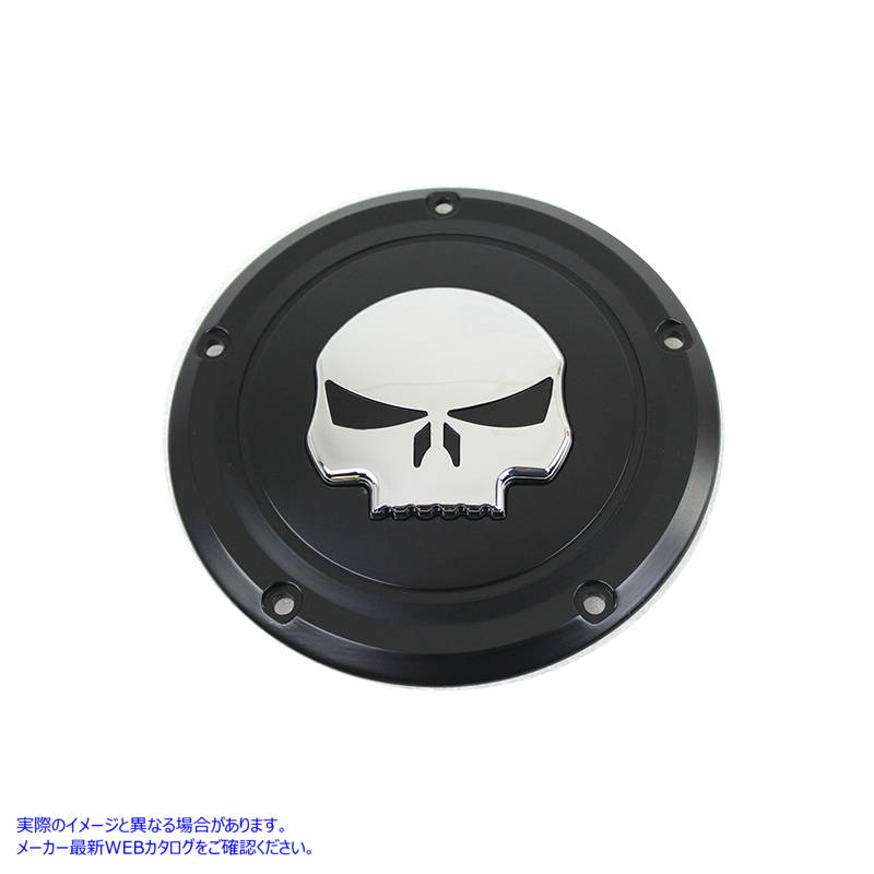 42-0270 ブラック 5 ホール スカル ダービー カバー Black 5 Hole Skull Derby Cover 取寄せ Vツイン (検索用／