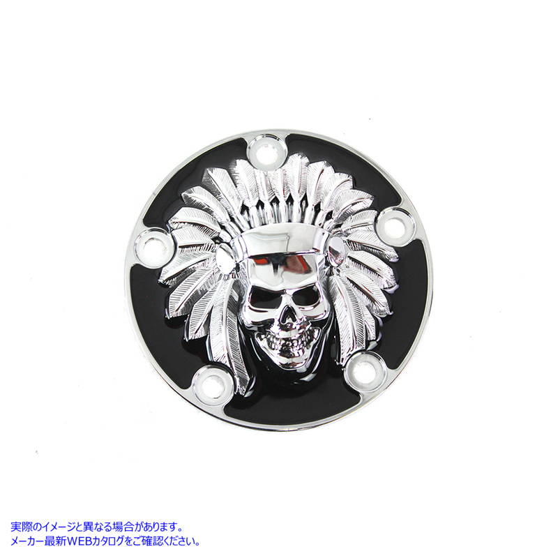 42-0276 インドのスカルポイントカバーブラック Indian Skull Point Cover Black 取寄せ Vツイン (検索用／ V-Twin