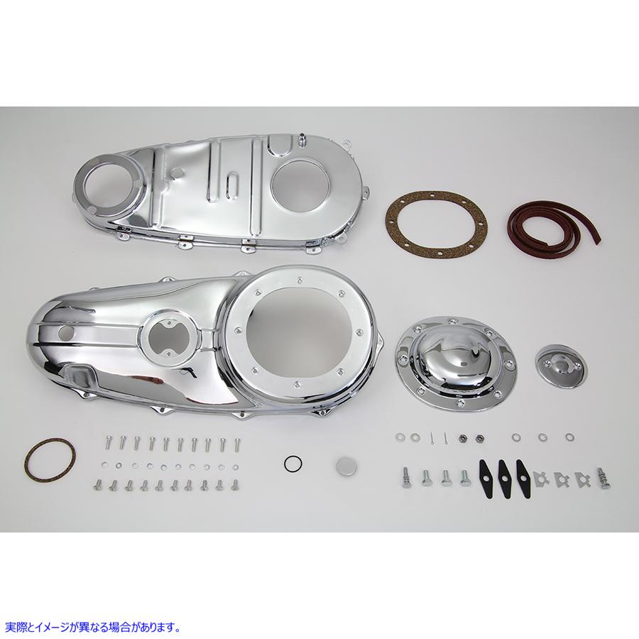 42-0289 クロームプライマリーカバーキット 取寄せ Vツイン Chrome Primary Cover Kit (検索用／