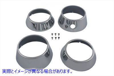 42-0350 タコメーター＆スピードメーターカバーセット Tachometer and Speedometer Cover Set 取寄せ Vツイン (検索用／94932-84