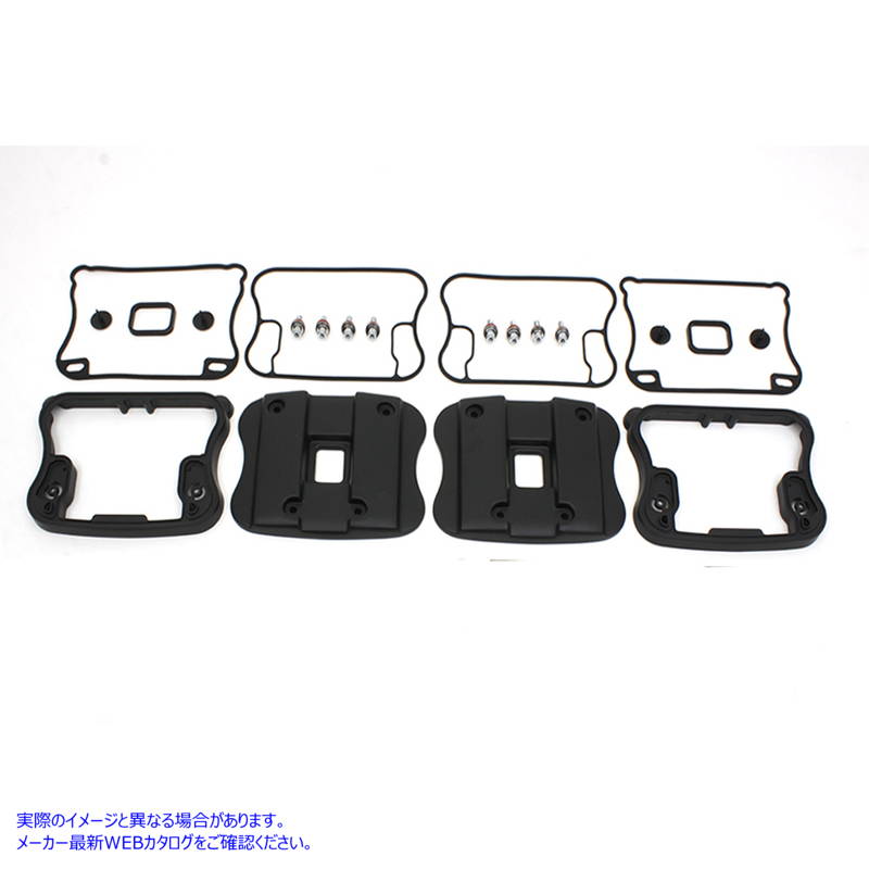 42-0362 トップロッカーボックスカバーとDリングキット ブラック 取寄せ Vツイン Top Rocker Box Cover and D-Ring Kit Black (