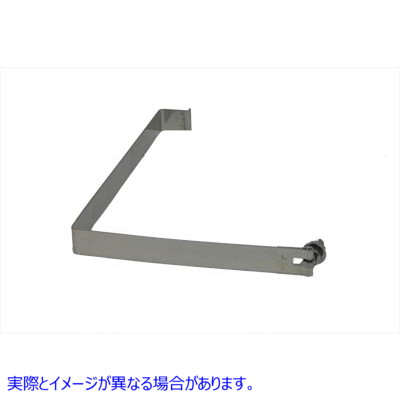 42-0514 バッテリーストラップ ステンレススチール 取寄せ Vツイン Battery Strap Stainless Steel (検索用／66470-67