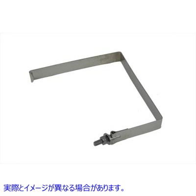 42-0515 ステンレススチール製バッテリーストラップ 取寄せ Vツイン Stainless Steel Battery Strap (検索用／66470-70