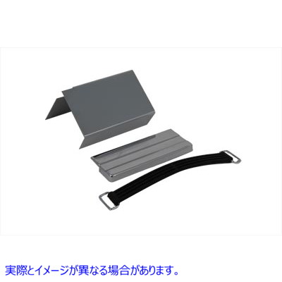 42-0549 バッテリーカバーキット クロームスムース 取寄せ Vツイン Battery Cover Kit Chrome Smooth (検索用／