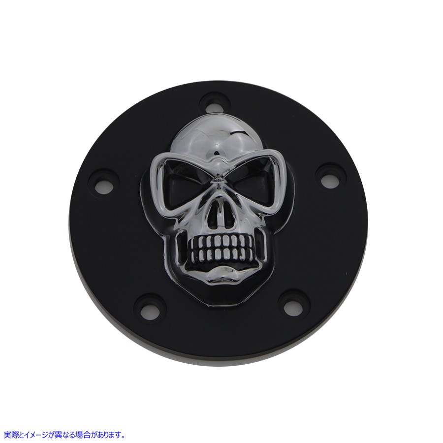 42-0562 ブラック スカル スタイル ポイント カバー Black Skull Style Point Cover 取寄せ Vツイン (検索用／-