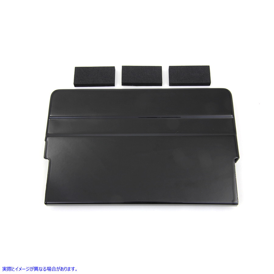 42-0570 黒のバッテリートップカバー 取寄せ Vツイン Black Battery Top Cover (検索用／66370-65