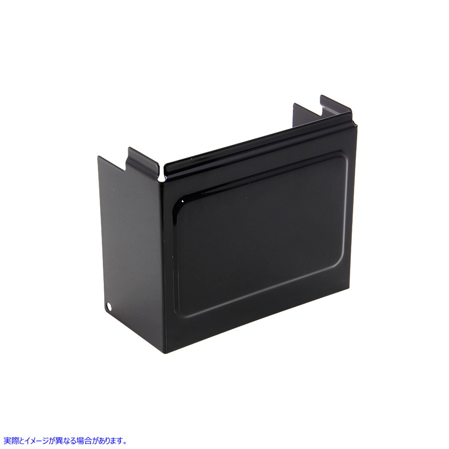 42-0574 ブラックエンボスバッテリーサイドカバー Black Embossed Battery Side Cover 取寄せ Vツイン (検索用／66718-01