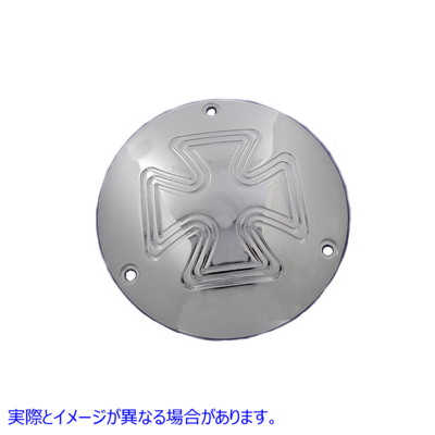 42-0579 鉄十字型ダービーカバー クローム Iron Cross Type Derby Cover Chrome 取寄せ Vツイン (検索用／