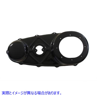 42-0595 ブラックアウタープライマリーカバー 取寄せ Vツイン Black Outer Primary Cover (検索用／