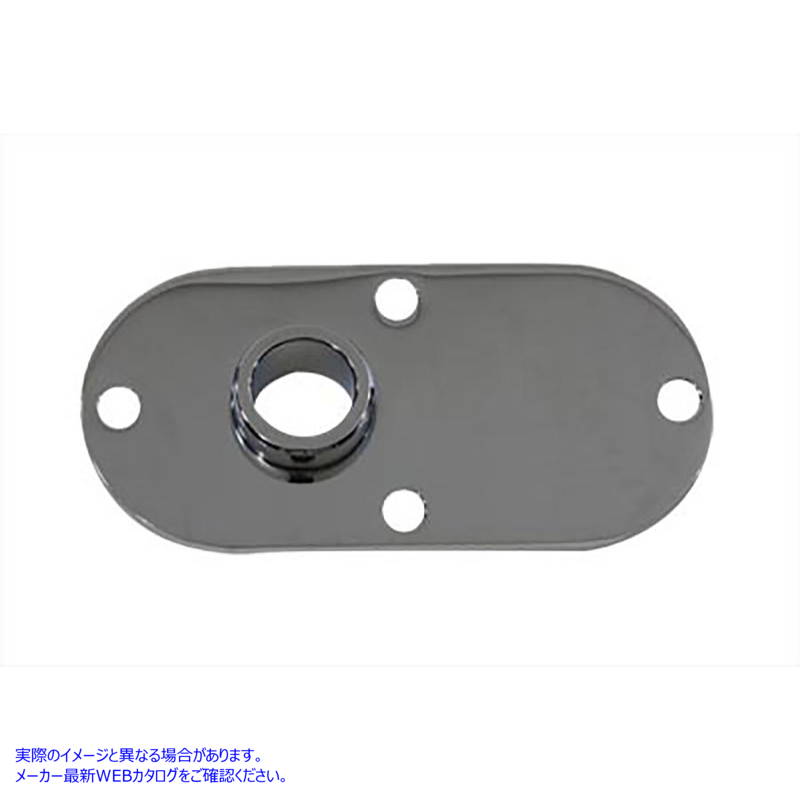 42-0739 楕円形検査カバー クローム Oval Inspection Cover Chrome 取寄せ Vツイン (検索用／60529-90A