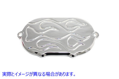 42-0751 火炎伝動エンドカバー クローム Flame Transmission End Cover Chrome 取寄せ Vツイン (検索用／