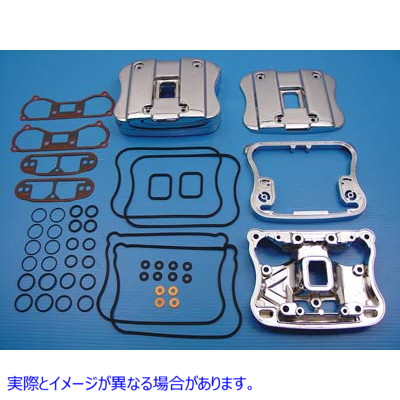 42-0788 ロッカー ボックス カバー セット クローム 取寄せ Vツイン Rocker Box Cover Set Chrome (検索用／