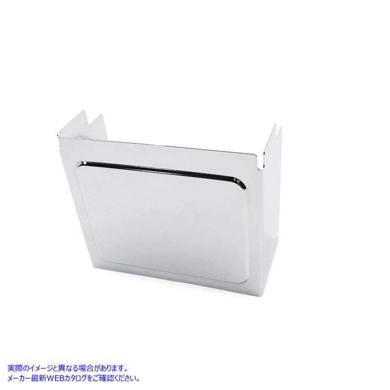 42-0882 バッテリーサイドカバー クロームエンボス加工 Battery Side Cover Chrome Embossed 取寄せ Vツイン (検索用／66375-97