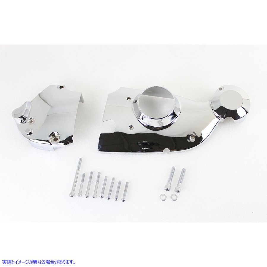 42-0898 クロームカムとスプロケットカバーキット 取寄せ Vツイン Chrome Cam and Sprocket Cover Kit (検索用／