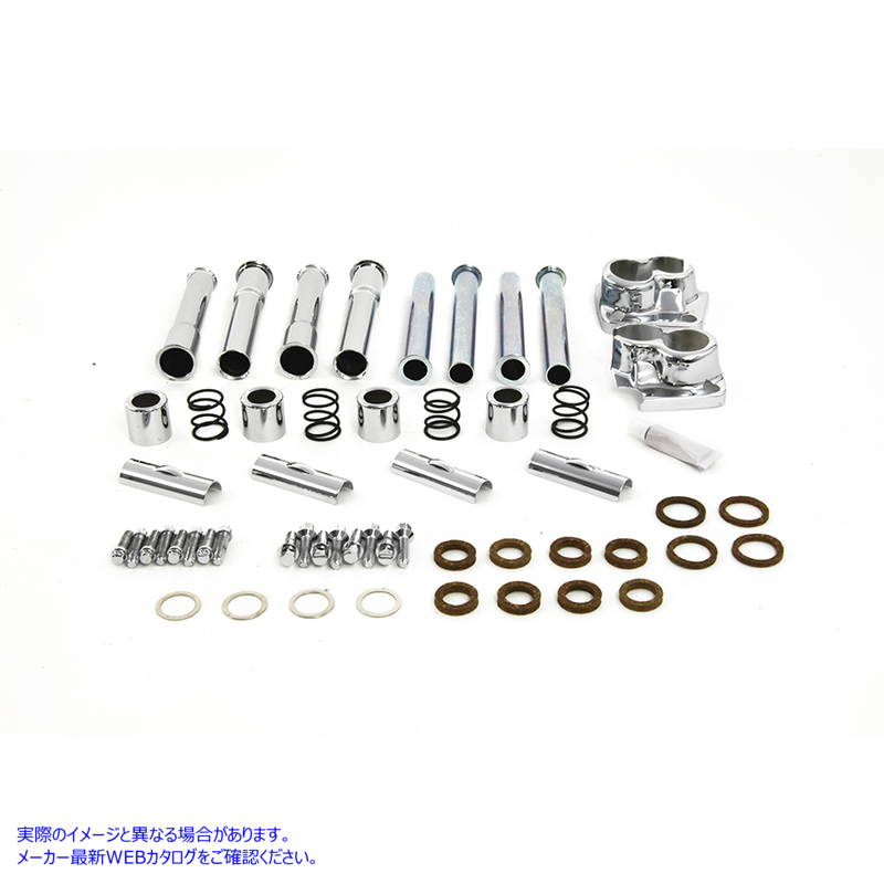 42-0904 プッシュロッドカバーセット クローム 取寄せ Vツイン Pushrod Cover Set Chrome (検索用／