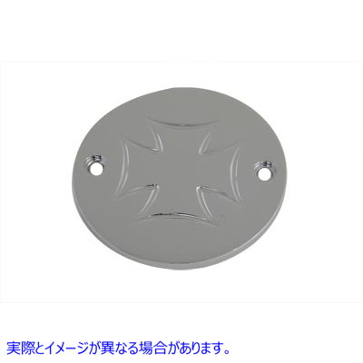 42-0960 クローム 2 穴マルタ点火システム カバー Chrome 2-Hole Maltese Ignition System Cover 取寄せ Vツイン (検索用／