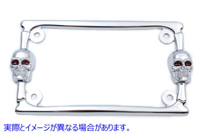 42-1070 ナンバープレートフレームクローム License Plate Frame Chrome 取寄せ Vツイン (検索用／