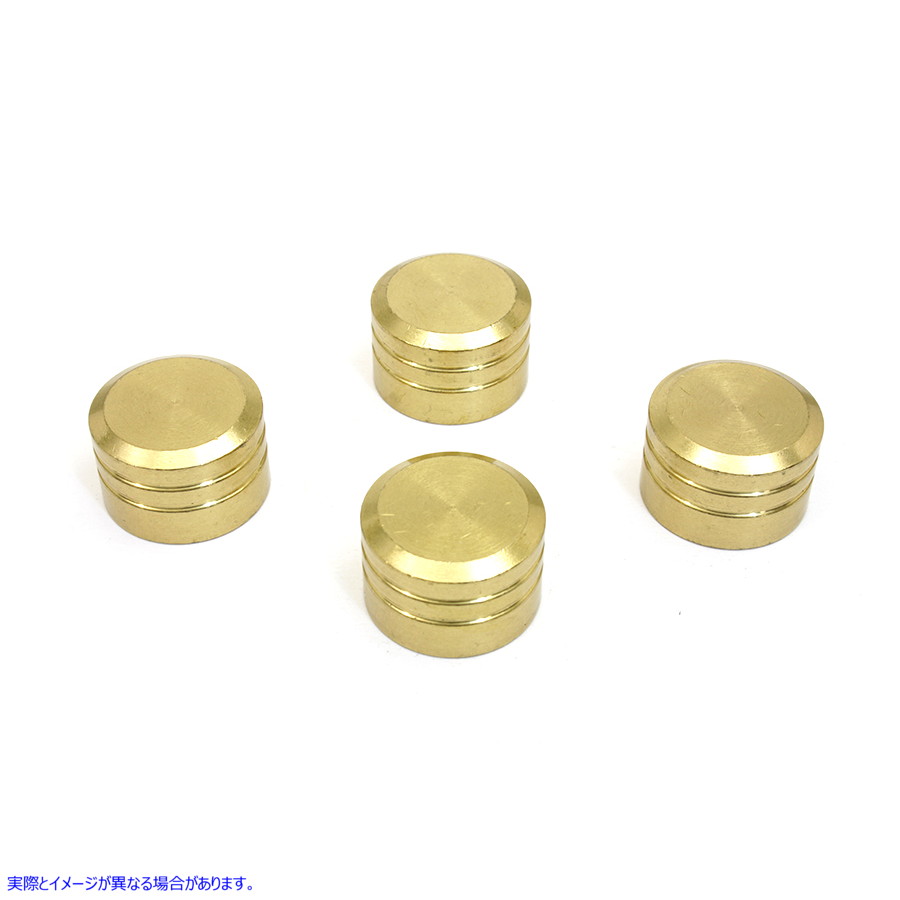 42-1092 真鍮シリンダーヘッドボルトカバー Brass Cylinder Head Bolt Cover 取寄せ Vツイン (検索用／