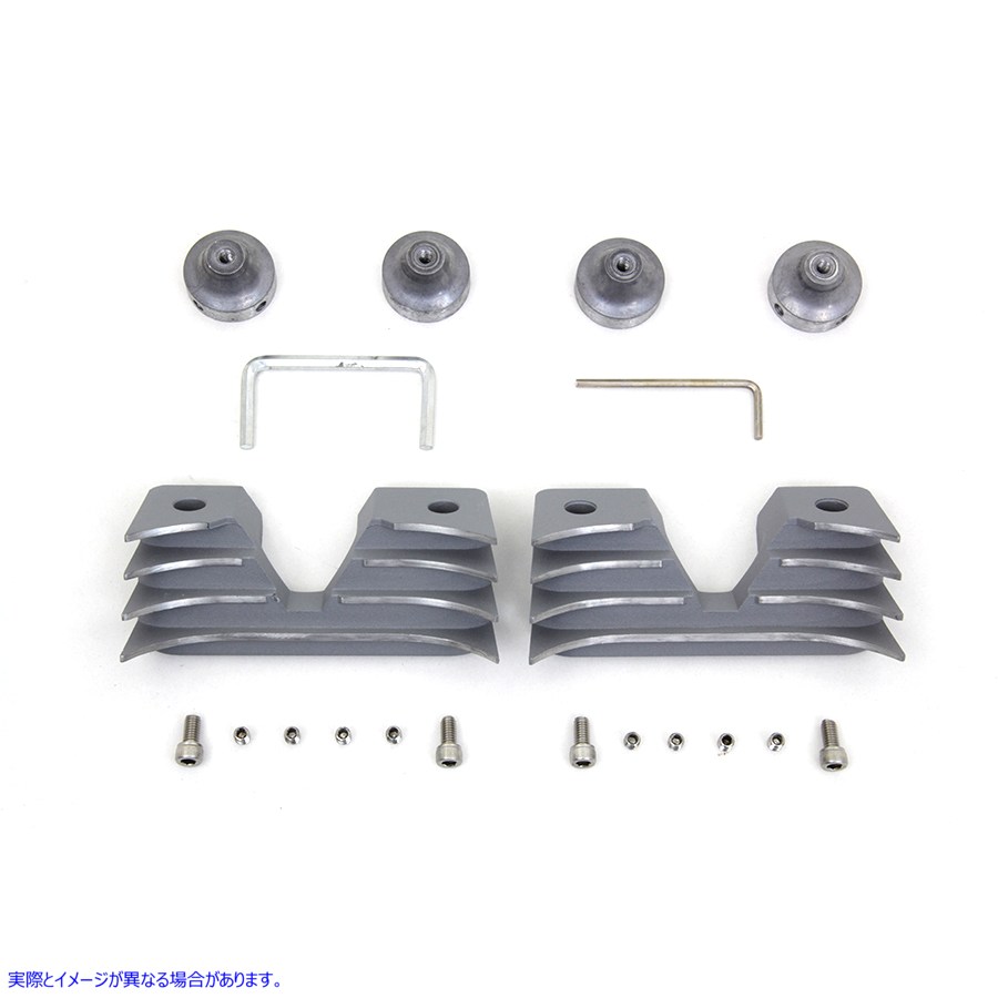 42-1156 ヘッドボルト＆スパークプラグカバーキット シルバー 取寄せ Vツイン Head Bolt and Spark Plug Cover Kit Silver (検索