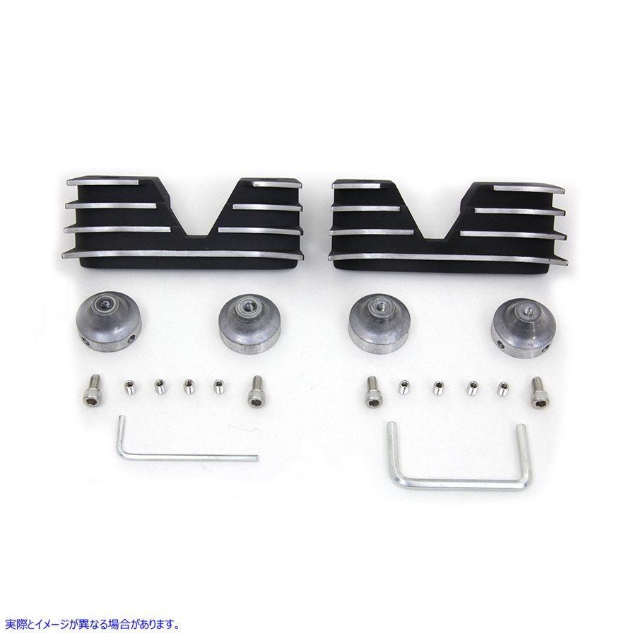 42-1157 ヘッドボルトとスパークプラグカバーキット ブラック 取寄せ Vツイン Head Bolt and Spark Plug Cover Kit Black (検索