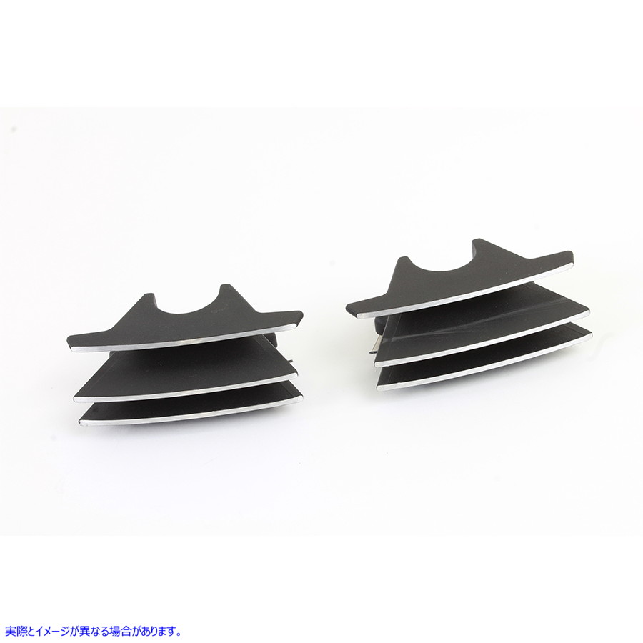 42-1160 M8 フィン付きスパーク プラグ カバー セット ブラック M8 Finned Spark Plug Cover Set Black 取寄せ Vツイン (検索用