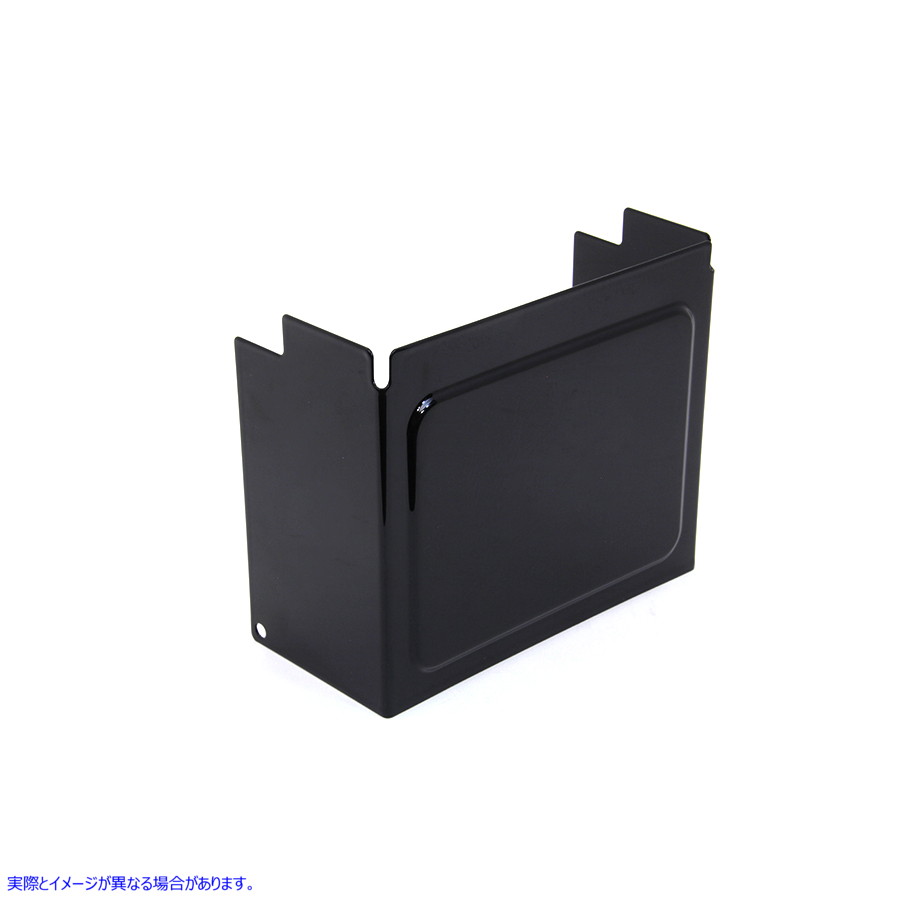 42-1164 バッテリーサイドカバー 黒エンボス Battery Side Cover Black Embossed 取寄せ Vツイン (検索用／66375-97