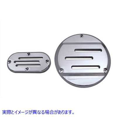 42-1225 ベント付きダービーおよび検査カバーキット ビレット Vented Derby and Inspection Cover Kit Billet 取寄せ Vツイン (