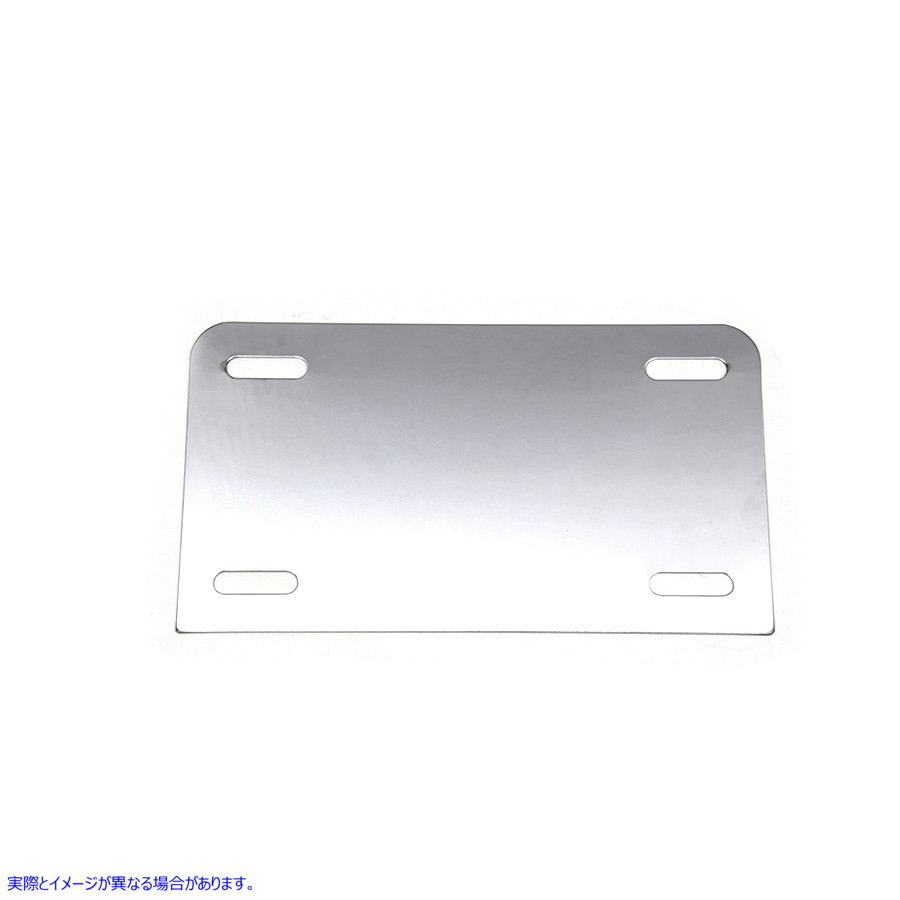 42-1547 ナンバープレートフレームバッキングプレートクローム License Plate Frame Backing Plate Chrome 取寄せ Vツイン (検索