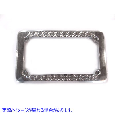 42-1575 ナンバー プレート フレーム マルタ スタイル クローム License Plate Frame Maltese Style Chrome 取寄せ Vツイン (検