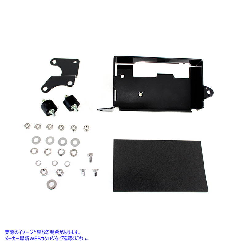 42-5049 バッテリーキャリアキット ブラック 取寄せ Vツイン Battery Carrier Kit Black (検索用／66191-73