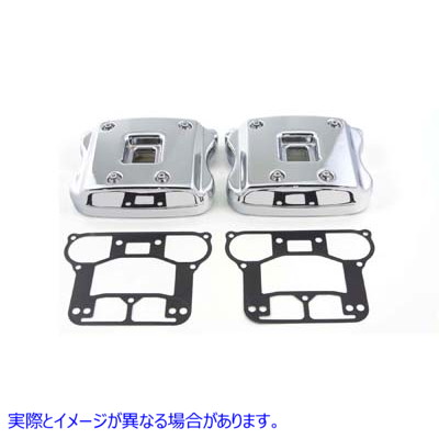 42-5520 ロッカー ボックス カバー セット クローム 取寄せ Vツイン Rocker Box Cover Set Chrome (検索用／