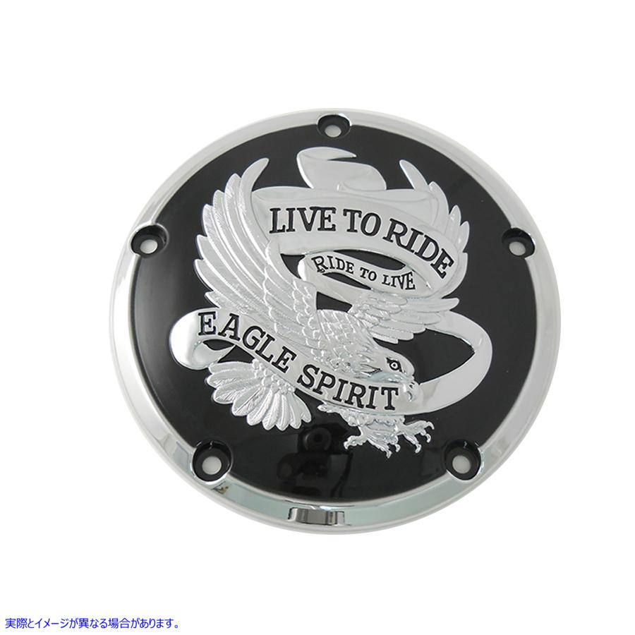 42-7104 イーグル スピリット ダービー カバー ブラック Eagle Spirit Derby Cover Black 取寄せ Vツイン (検索用／