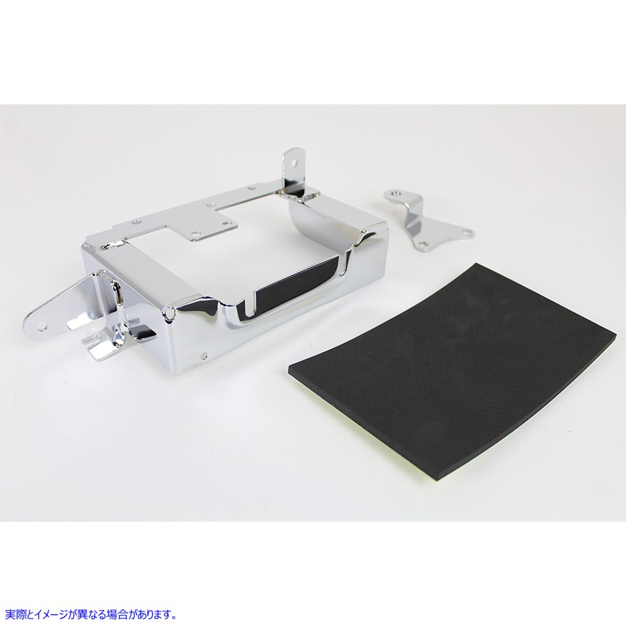 42-9127 クロームバッテリーキャリア 取寄せ Vツイン Chrome Battery Carrier (検索用／
