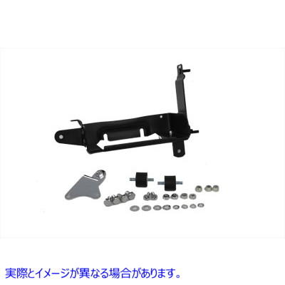 42-9909 ブラックのバッテリーキャリアキット 取寄せ Vツイン Black Battery Carrier Kit (検索用／66204-65