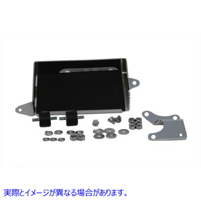 42-9912 クロームバッテリーキャリアキット 取寄せ Vツイン Chrome Battery Carrier Kit (検索用／66191-73