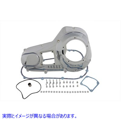 43-0249 クロームアウタープライマリーカバーキット Chrome Outer Primary Cover Kit 取寄せ Vツイン (検索用／