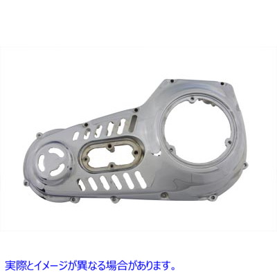 43-0290 ベント付きクロームアウタープライマリーカバー Vented Chrome Outer Primary Cover 取寄せ Vツイン (検索用／