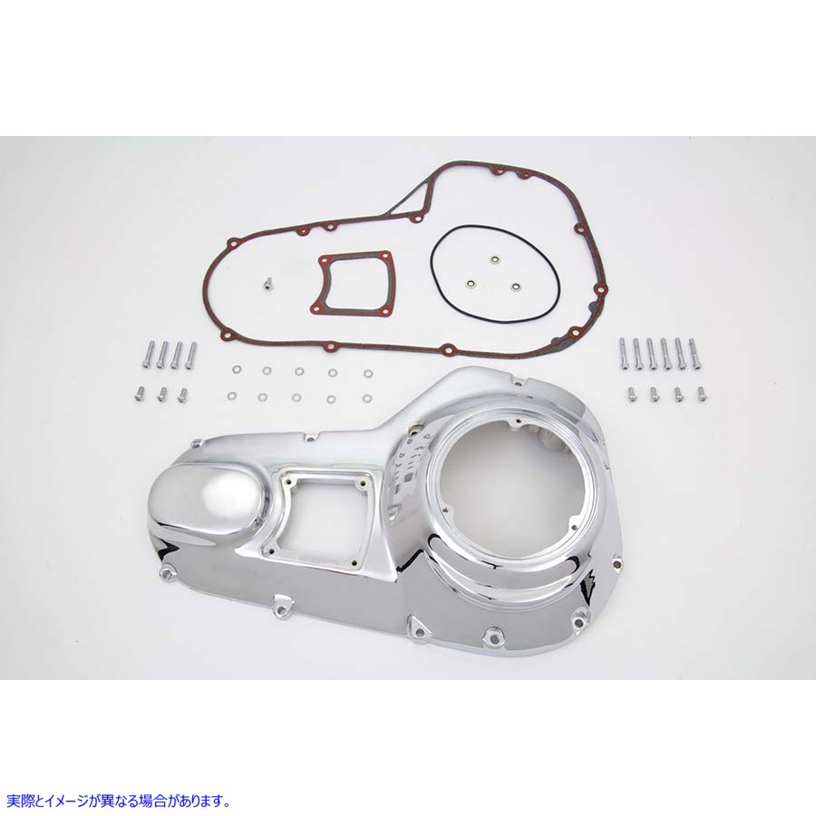 43-0341 クロームアウタープライマリーカバーキット Chrome Outer Primary Cover Kit 取寄せ Vツイン (検索用／