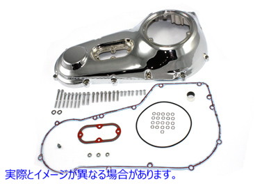 43-0344 クロームアウタープライマリーカバーキット Chrome Outer Primary Cover Kit 取寄せ Vツイン (検索用／